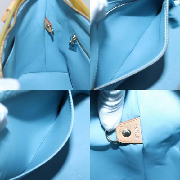 LOUIS VUITTON Monogram Vernis Houston Hand Bag Baby Blue M91005 - Picture 12 of 12